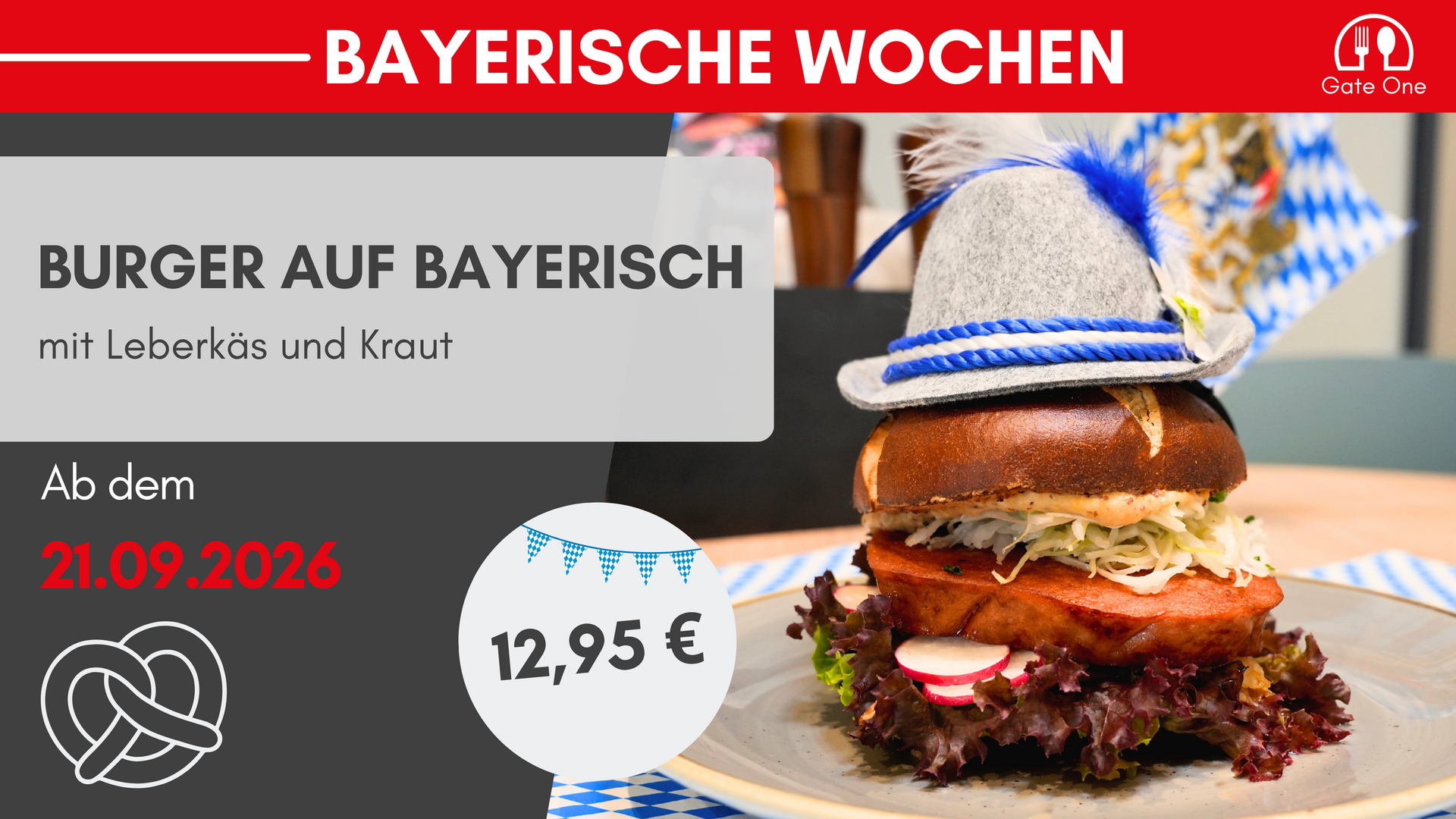 Bayerischer Burger mit Leberkäs und Sauerkraut