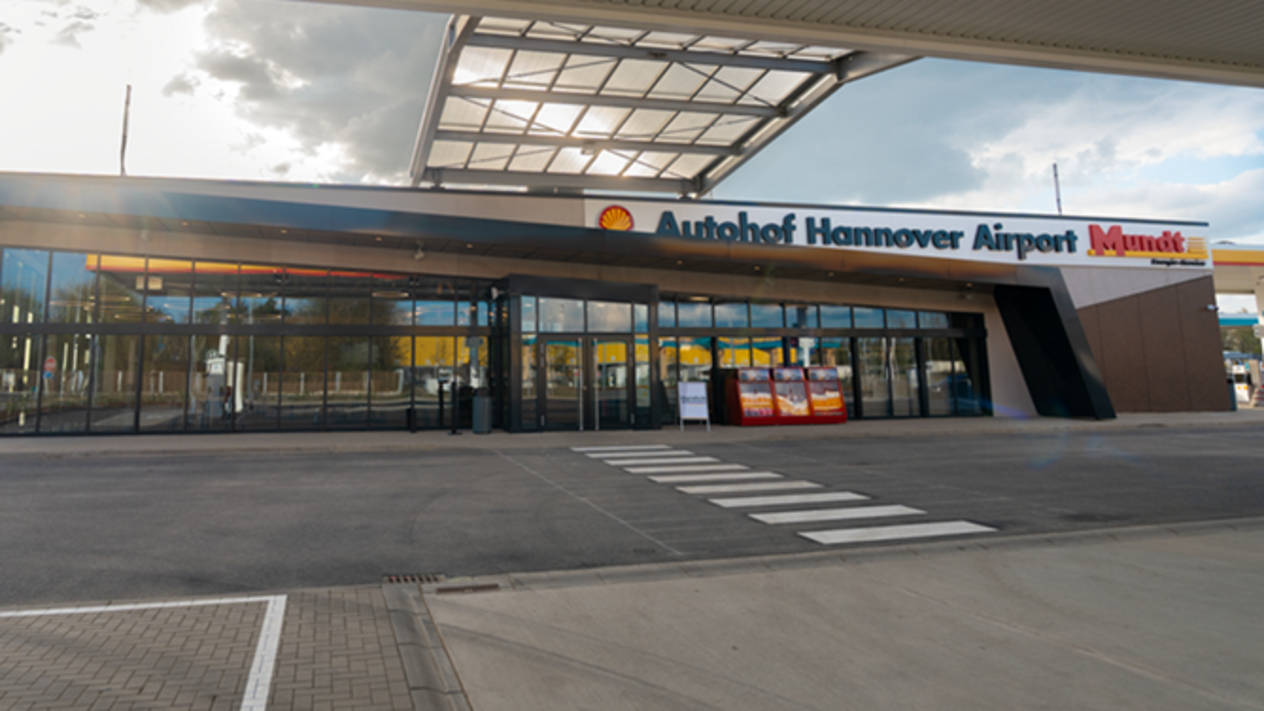 Die moderne Architektur unseres Autohofs „Hanover Airport“ von Mundt.